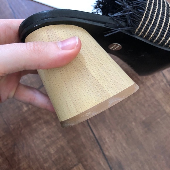 Proenza Schouler Wood Fringe Sandals Heels 7.5 - Picture 8 of 10